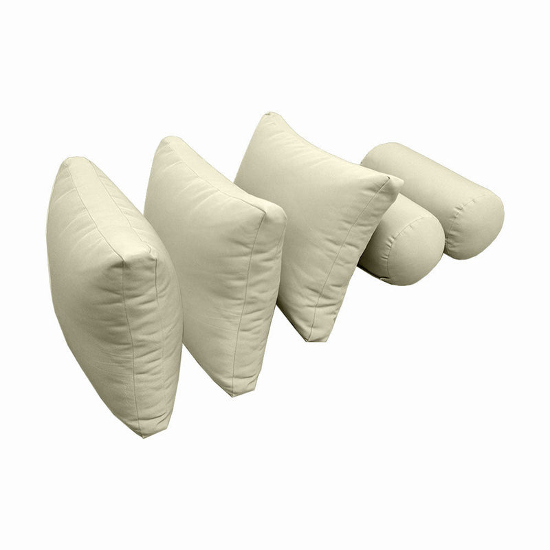 STYLE 3 - Mattress & Pillow Bolster Cushion for Outdoor Indoor Daybed Porch Swing Bed Knife Edge Twin Size AD005 | COVERS ONLY |