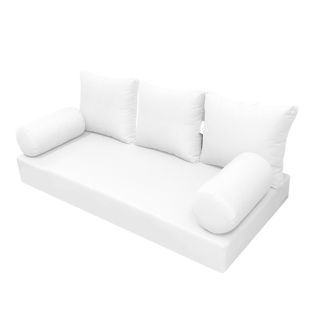 STYLE 3 pillow and bolster cushion set for daybeds, porch swings, or beds – indoor and outdoor use with durable knife-edge design. — cover only