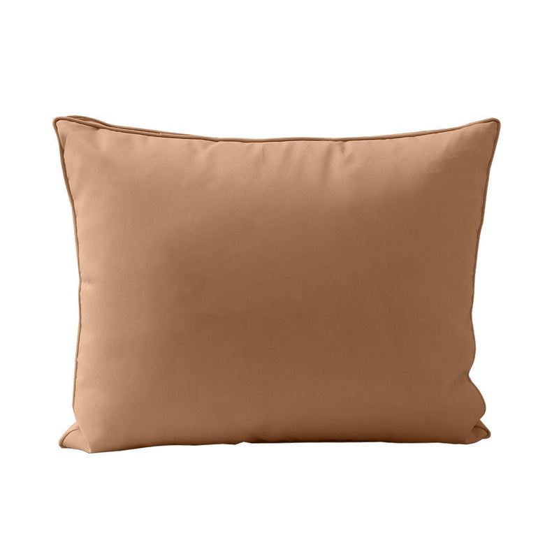 STYLE 3 - Mattress & Pillow Bolster Cushion for Outdoor Indoor Daybed Porch Swing Bed Piped Trim Twin Size AD104 | COVERS ONLY |