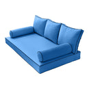 STYLE 3 pillow and bolster cushion set for daybeds, porch swings, or beds – indoor and outdoor use with durable knife-edge design. — cover only