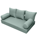 STYLE 3 pillow and bolster cushion set for daybeds, porch swings, or beds – indoor and outdoor use with durable knife-edge design. — cover only