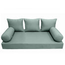 Modern outdoor daybed cushion set with two bolsters and two pillows, ideal for patio, porch, or indoor lounge spaces. — cover only
