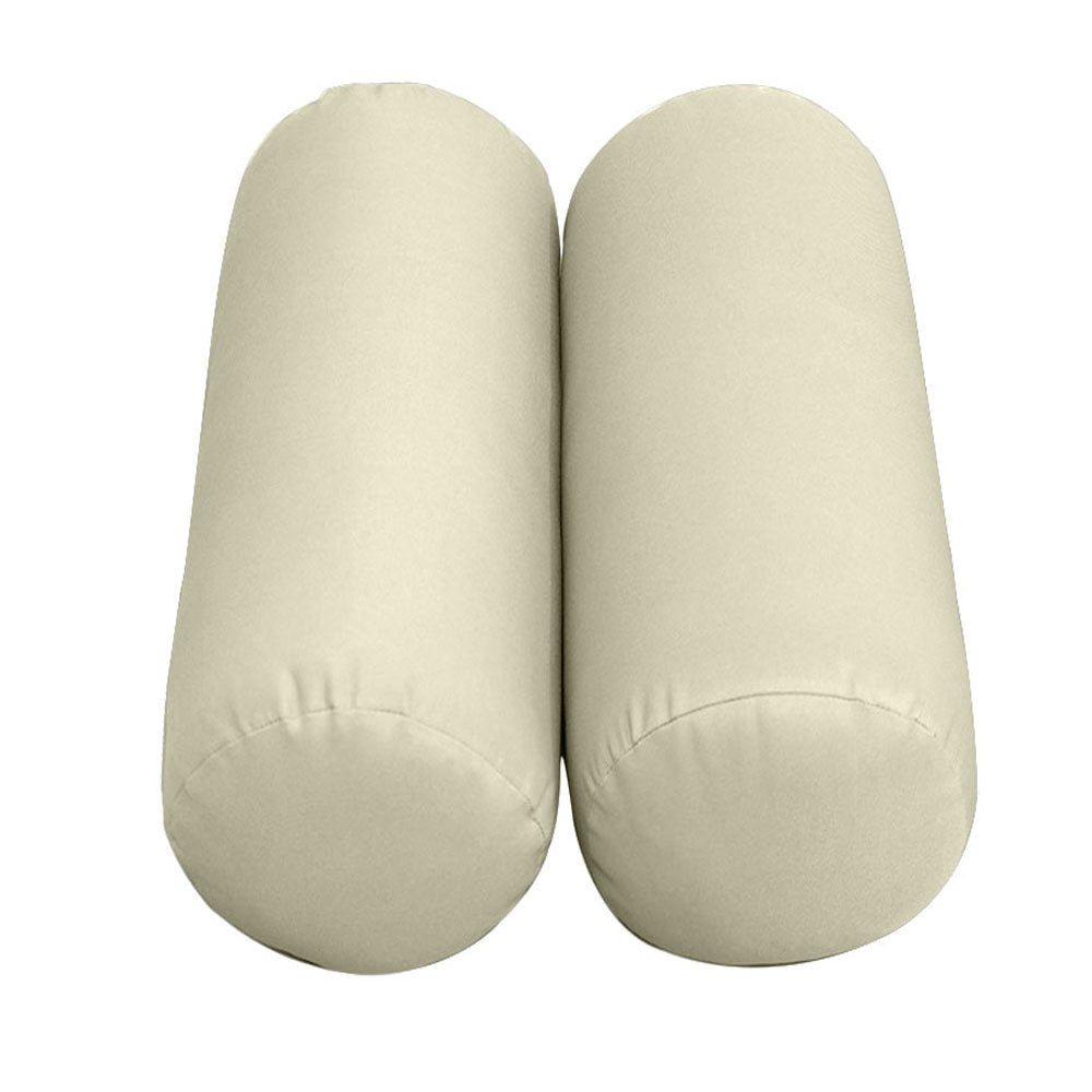 STYLE 3 - Mattress & Pillow Bolster Cushion for Outdoor Indoor Daybed Porch Swing Bed Knife Edge Twin-XL Size AD005 | COVERS ONLY |