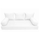 Modern outdoor daybed cushion set with two bolsters and two pillows, ideal for patio, porch, or indoor lounge spaces. — cover only