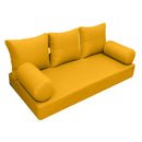 Elegant cushion and bolster set featuring refined craftsmanship and knife-edge detailing, designed for versatile indoor and outdoor comfort