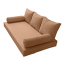 STYLE 3 - Mattress & Pillow Bolster Cushion for Outdoor Indoor Daybed Porch Swing Bed Piped Trim Twin-XL Size AD104 | COVERS ONLY |