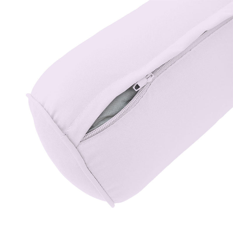STYLE 3 - Mattress & Pillow Bolster Cushion for Outdoor Indoor Daybed Porch Swing Bed Piped Trim Twin-XL Size AD107 | COVERS ONLY |
