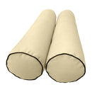 STYLE 4 Pillow & Bolster Cushion for Outdoor Indoor Daybed Porch Swing Bed Crib Size Contrast Trim AD103 | COVERS ONLY |
