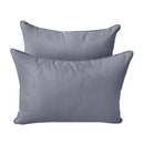 STYLE 4 Pillow & Bolster Cushion for Outdoor Indoor Daybed Porch Swing Bed Crib Size Piped Trim AD001 | COVERS ONLY |