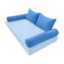 STYLE 4 Pillow & Bolster Cushion for Outdoor Indoor Daybed Porch Swing Bed Crib Size Piped Trim AD102 | COVERS ONLY |