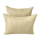 STYLE 4 Pillow & Bolster Cushion for Outdoor Indoor Daybed Porch Swing Bed Crib Size Piped Trim AD103 | COVERS ONLY |