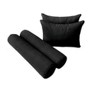 STYLE 4 Pillow & Bolster Cushion for Outdoor Indoor Daybed Porch Swing Bed Crib Size Piped Trim AD109 | COVERS ONLY |