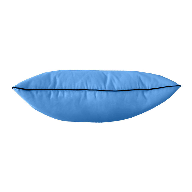 STYLE 4 - Mattress & Pillow Bolster Cushion for Outdoor Indoor Daybed Porch Swing Bed Contrast Trim Crib Size AD102 | COVERS ONLY |