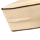 STYLE 4 - Mattress & Pillow Bolster Cushion for Outdoor Indoor Daybed Porch Swing Bed Contrast Trim Crib Size AD103 | COVERS ONLY |