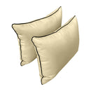 Pillow and bolster cushions displayed on an outdoor porch swing for a cozy, elegant setting.