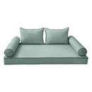 Modern outdoor daybed cushion set with two bolsters and two pillows, ideal for patio, porch, or indoor lounge spaces. — cover only