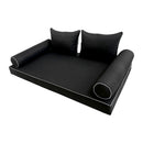STYLE 4 pillow and bolster cushion set for daybeds, porch swings, or beds – indoor and outdoor use with durable knife-edge design. — cover only