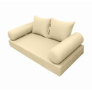STYLE 4 pillow and bolster cushion set for daybeds, porch swings, or beds – indoor and outdoor use with durable knife-edge design. — cover only