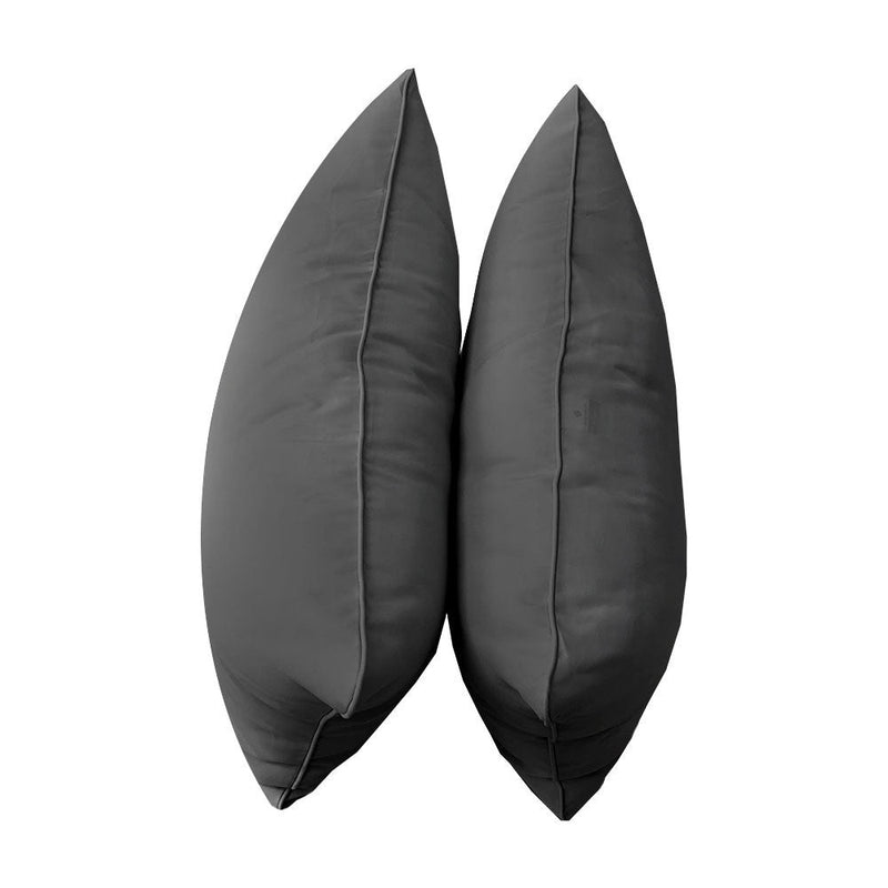 STYLE 4 - Mattress & Pillow Bolster Cushion for Outdoor Indoor Daybed Porch Swing Bed Piped Trim Crib Size AD003 | COVERS ONLY |