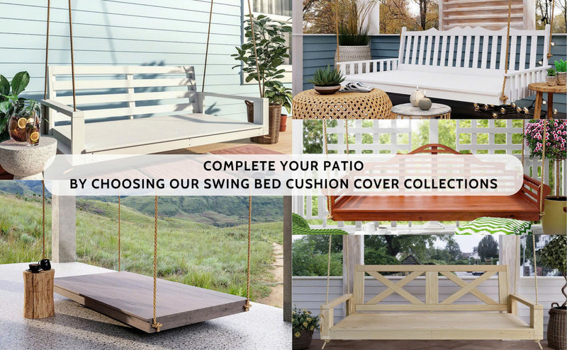 STYLE 4 - Mattress & Pillow Bolster Cushion for Outdoor Indoor Daybed Porch Swing Bed Piped Trim Crib Size AD101 | COVERS ONLY |