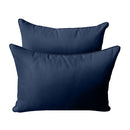 STYLE 4 - Mattress & Pillow Bolster Cushion for Outdoor Indoor Daybed Porch Swing Bed Piped Trim Crib Size AD101 | COVERS ONLY |