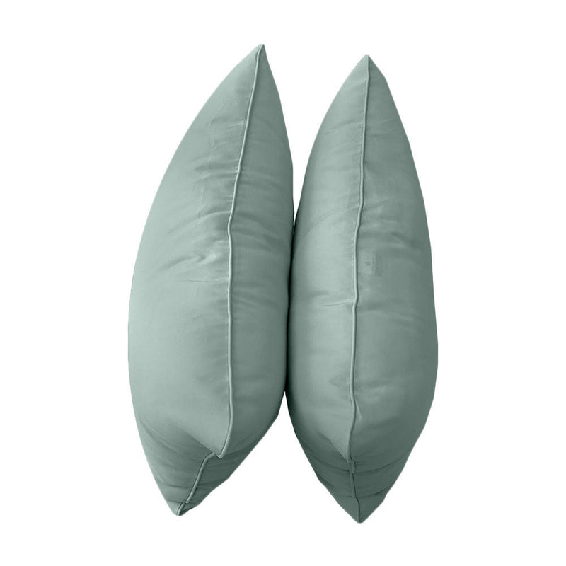 STYLE 4 - Mattress & Pillow Bolster Cushion for Outdoor Indoor Daybed Porch Swing Bed Piped Trim Crib Size AD002 | COVERS ONLY |