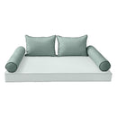 Modern outdoor daybed cushion set with two bolsters and two pillows, ideal for patio, porch, or indoor lounge spaces. — cover only
