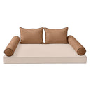 Modern outdoor daybed cushion set with two bolsters and two pillows, ideal for patio, porch, or indoor lounge spaces. — cover only