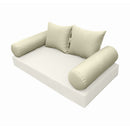 STYLE 4 pillow and bolster cushion set for daybeds, porch swings, or beds – indoor and outdoor use with durable knife-edge design. — cover only