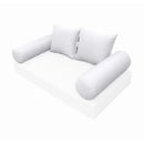 STYLE 4 pillow and bolster cushion set for daybeds, porch swings, or beds – indoor and outdoor use with durable knife-edge design. — cover only