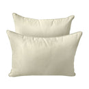 STYLE 4 Pillow & Bolster Cushion for Outdoor Indoor Daybed Porch Swing Bed Full Size Piped Trim AD005 | COVERS ONLY |