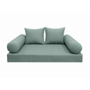 Modern outdoor daybed cushion set with two bolsters and two pillows, ideal for patio, porch, or indoor lounge spaces. — cover only