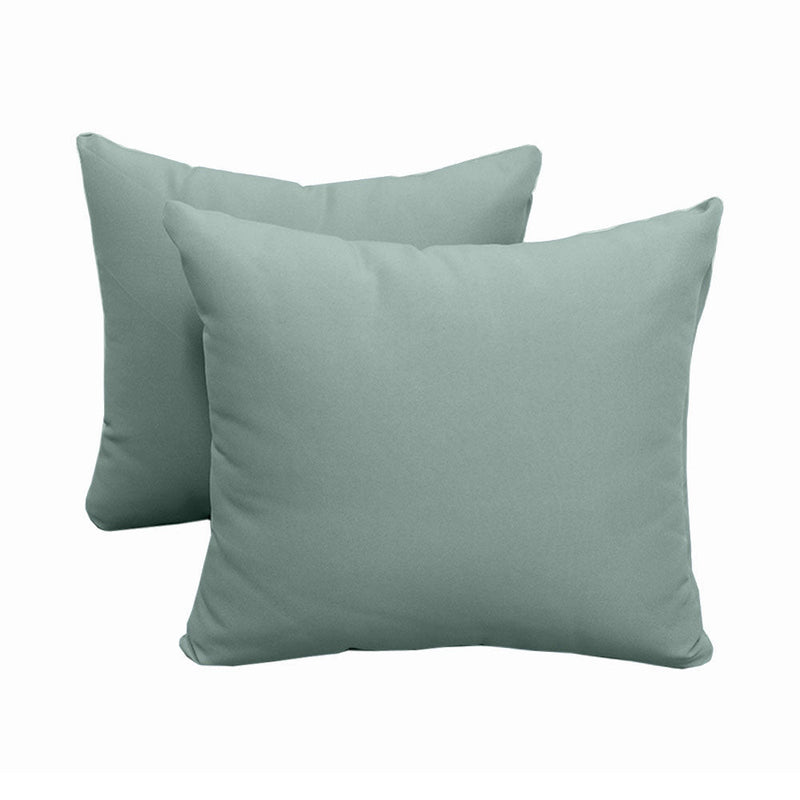 STYLE 4 - Mattress & Pillow Bolster Cushion for Outdoor Indoor Daybed Porch Swing Bed Knife Edge Full Size AD002 | COVERS ONLY |