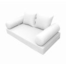 STYLE 4 pillow and bolster cushion set for daybeds, porch swings, or beds – indoor and outdoor use with durable knife-edge design. — cover only