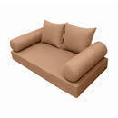 STYLE 4 pillow and bolster cushion set for daybeds, porch swings, or beds – indoor and outdoor use with durable knife-edge design. — cover only