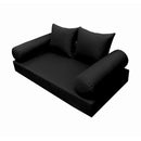 STYLE 4 pillow and bolster cushion set for daybeds, porch swings, or beds – indoor and outdoor use with durable knife-edge design. — cover only