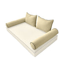 STYLE 4 pillow and bolster cushion set for daybeds, porch swings, or beds – indoor and outdoor use with durable knife-edge design. — cover only