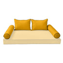 Modern outdoor daybed cushion set with two bolsters and two pillows, ideal for patio, porch, or indoor lounge spaces. — cover only