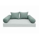 Modern outdoor daybed cushion set with two bolsters and two pillows, ideal for patio, porch, or indoor lounge spaces. — cover only