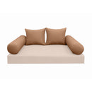 Modern outdoor daybed cushion set with two bolsters and two pillows, ideal for patio, porch, or indoor lounge spaces. — cover only