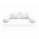 Modern outdoor daybed cushion set with two bolsters and two pillows, ideal for patio, porch, or indoor lounge spaces. — cover only