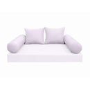Modern outdoor daybed cushion set with two bolsters and two pillows, ideal for patio, porch, or indoor lounge spaces. — cover only