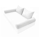 STYLE 4 Pillow & Bolster Cushion for Outdoor Indoor Daybed Porch Swing Bed Twin Size Piped Trim AD106 | COVERS ONLY |