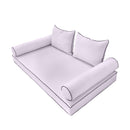 STYLE 4 pillow and bolster cushion set for daybeds, porch swings, or beds – indoor and outdoor use with durable knife-edge design. — cover only