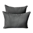 STYLE 4 - Mattress & Pillow Bolster Cushion for Outdoor Indoor Daybed Porch Swing Bed Piped Trim Twin Size AD003 | COVERS ONLY |
