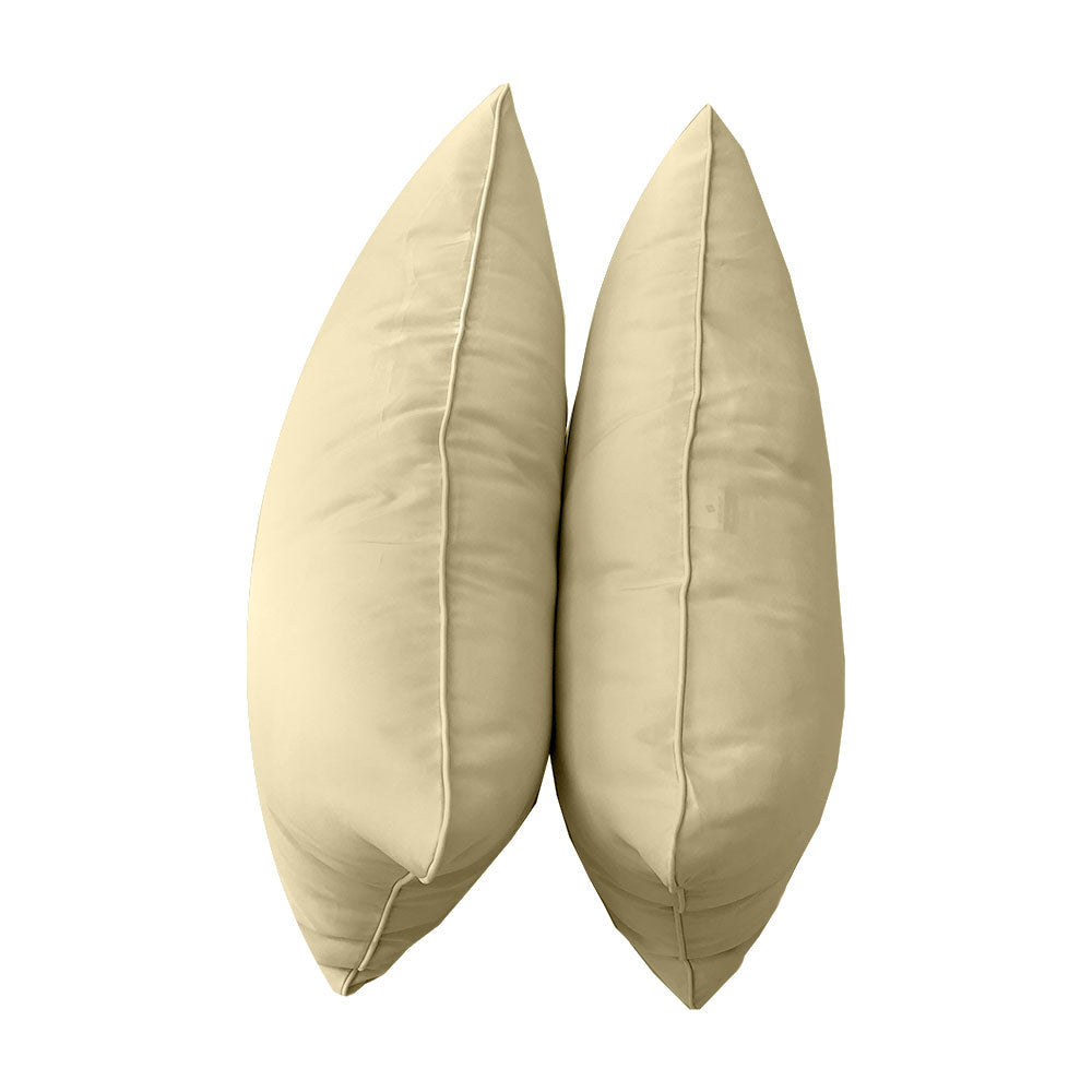STYLE 4 - Mattress & Pillow Bolster Cushion for Outdoor Indoor Daybed Porch Swing Bed Piped Trim Twin Size AD103 | COVERS ONLY |