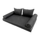 STYLE 4 pillow and bolster cushion set for daybeds, porch swings, or beds – indoor and outdoor use with durable knife-edge design. — cover only