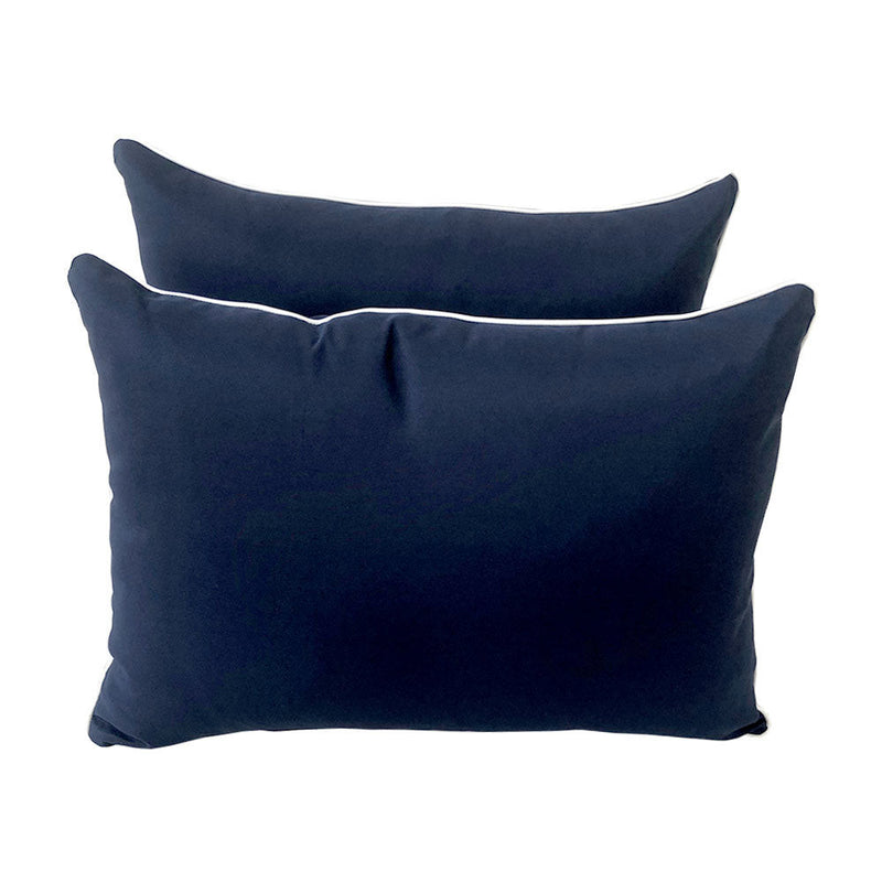 STYLE 4 - Mattress & Pillow Bolster Cushion for Outdoor Indoor Daybed Porch Swing Bed Contrast Trim Twin-XL Size AD101 | COVERS ONLY |