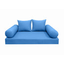 Modern outdoor daybed cushion set with two bolsters and two pillows, ideal for patio, porch, or indoor lounge spaces. — cover only