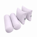 Pillow and bolster cushions displayed on an outdoor porch swing for a cozy, elegant setting